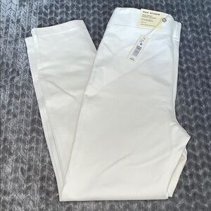 NWT Max Studio White High Waist High Rise Skinny Legging. Ankle Length.  Size M